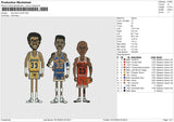 NBA STARS Embroidery File 6 sizes