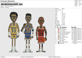 NBA STARS Embroidery File 6 sizes