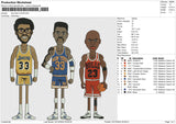 NBA STARS Embroidery File 6 sizes