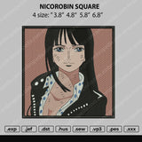 Nicorobin Embroidery File 4 size