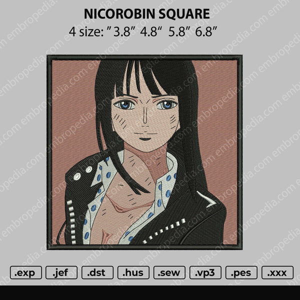 Nicorobin Embroidery File 4 size