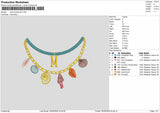 Necklace 0806 Embroidery Machine Design File 6 sizes