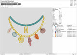 Necklace 0806 Embroidery Machine Design File 6 sizes