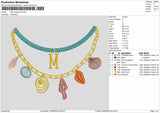 Necklace 0806 Embroidery Machine Design File 6 sizes