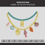 Necklace 0806 Embroidery Machine Design File 6 sizes