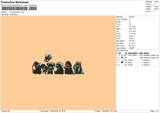 Chibi Bnw Embroidery File 6 sizes