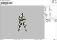 Ned Kelly Embroidery File 4 size