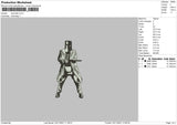 Ned Kelly Embroidery File 4 size