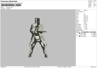 Ned Kelly Embroidery File 4 size