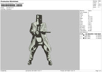 Ned Kelly Embroidery File 4 size