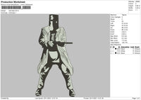 Ned Kelly Embroidery File 4 size