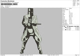 Ned Kelly Embroidery File 4 size