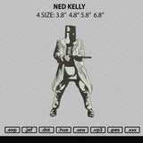 Ned Kelly Embroidery File 4 size