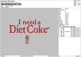 Coketext 2912 Embroidery File 6 sizes