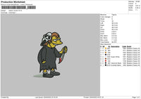 Nelson Muntz Embroidery File 4 size