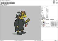 Nelson Muntz Embroidery File 4 size