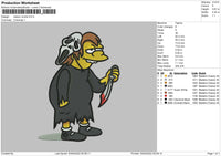 Nelson Muntz Embroidery File 4 size