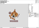 Dognessie Embroidery File 6 sizes