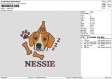 Dognessie Embroidery File 6 sizes