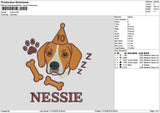 Dognessie Embroidery File 6 sizes