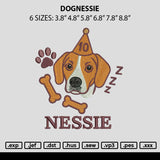 Dognessie Embroidery File 6 sizes