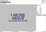Nevertext Embroidery File 6 sizes