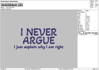 Nevertext Embroidery File 6 sizes