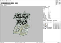 Neverfold Money Embroidery File 4 size