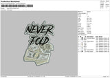 Neverfold Money Embroidery File 4 size