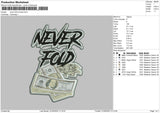 Neverfold Money Embroidery File 4 size