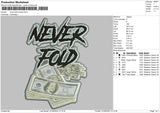 Neverfold Money Embroidery File 4 size