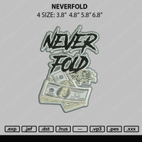 Neverfold Money Embroidery File 4 size
