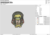 Nezukochibi Embroidery File 6 sizes