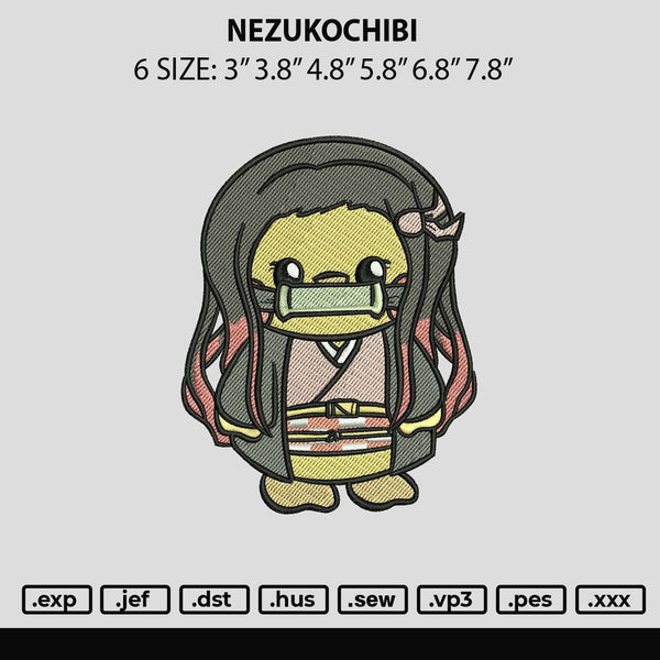Nezukochibi Embroidery File 6 sizes