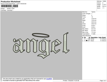 Angel Halo embroidery file