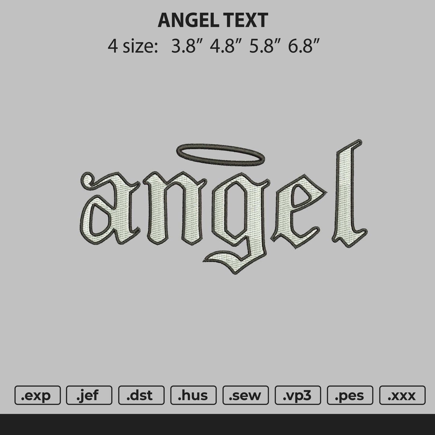 Angel Halo embroidery file
