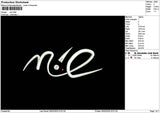 Nietext Embroidery File 6 sizes