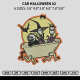 Car Halloween 03 Embroidery File 6 sizes