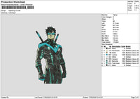 Man Hero 1702 Embroidery File 6 sizes
