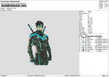 Man Hero 1702 Embroidery File 6 sizes