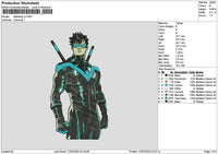 Man Hero 1702 Embroidery File 6 sizes