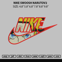 Nike Swoosh Narutov2 Embroidery File 6 sizes