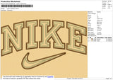 Nike 2 Outline Embroidery File 6 size