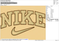 Nike 2 Outline Embroidery File 6 size