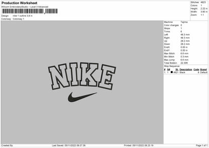 Nike 1 Outline Embroidery