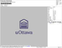 Uottawa Embroidery File 4 size