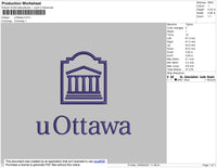 Uottawa Embroidery File 4 size