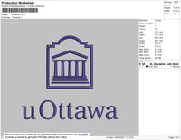 Uottawa Embroidery File 4 size