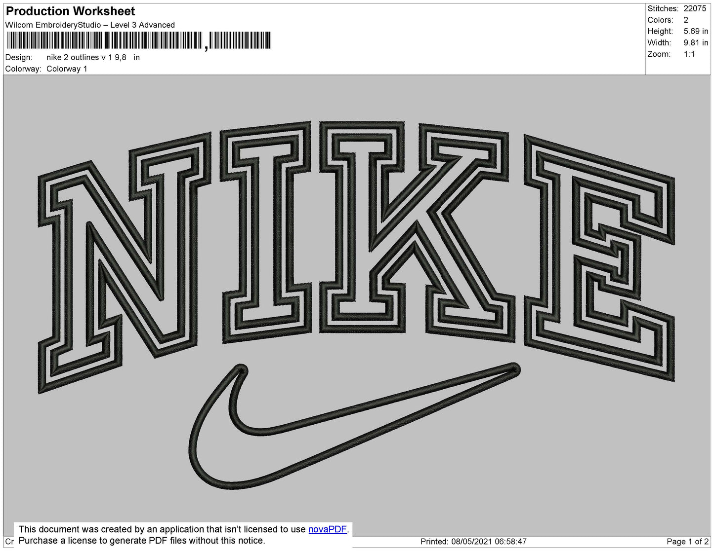 Nike 2 outline V1