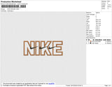 Nike 3 swoosh Embroidery File 4 size